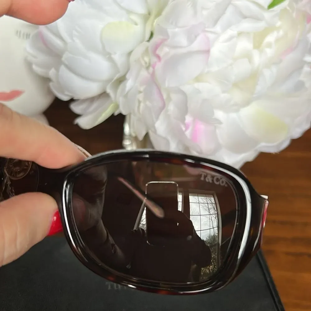 iffany Sunglasses TF4003B Color 80153G Dark Havana Never used vintage
